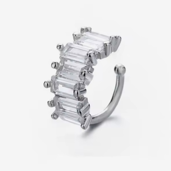 Modest Lu Jewelry - New Drop! Sterling Silver Thick Crystal Ear Cuff Earring Brand New